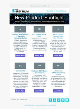 IEEE Spectrum New Product Spotlight